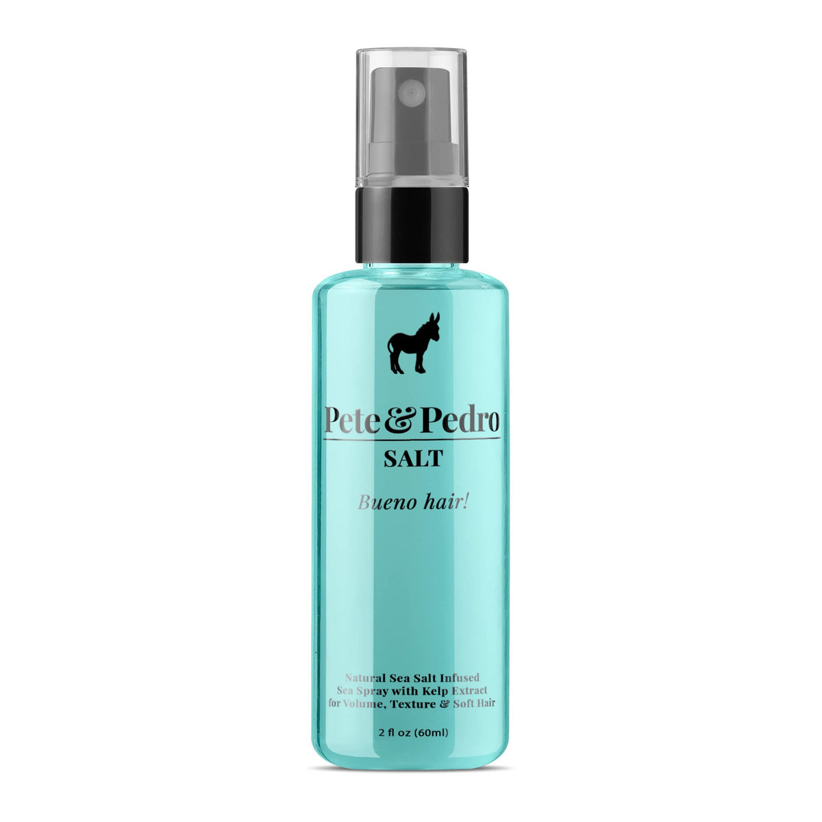 Pete & Pedro bottle front view showing clean branding and volume benefit