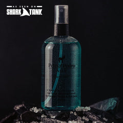 Pete & Pedro bottle staged on bathroom counter for easy styling use
