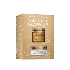 Peter Thomas Roth front packaging showing the 24K Gold Glow-Up kit and benefits