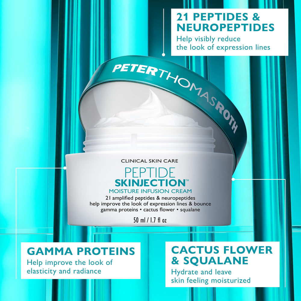Peter Thomas Roth application under-eye scene illustrating gentle tapping technique for improved appearance