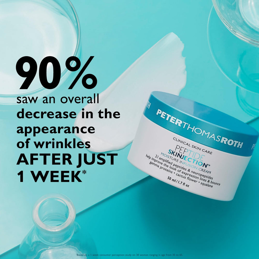Peter Thomas Roth applying moisturizer to cheek for smoother lines