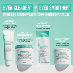 Peter Thomas Roth on bathroom shelf lifestyle scene promoting clear skin routine
