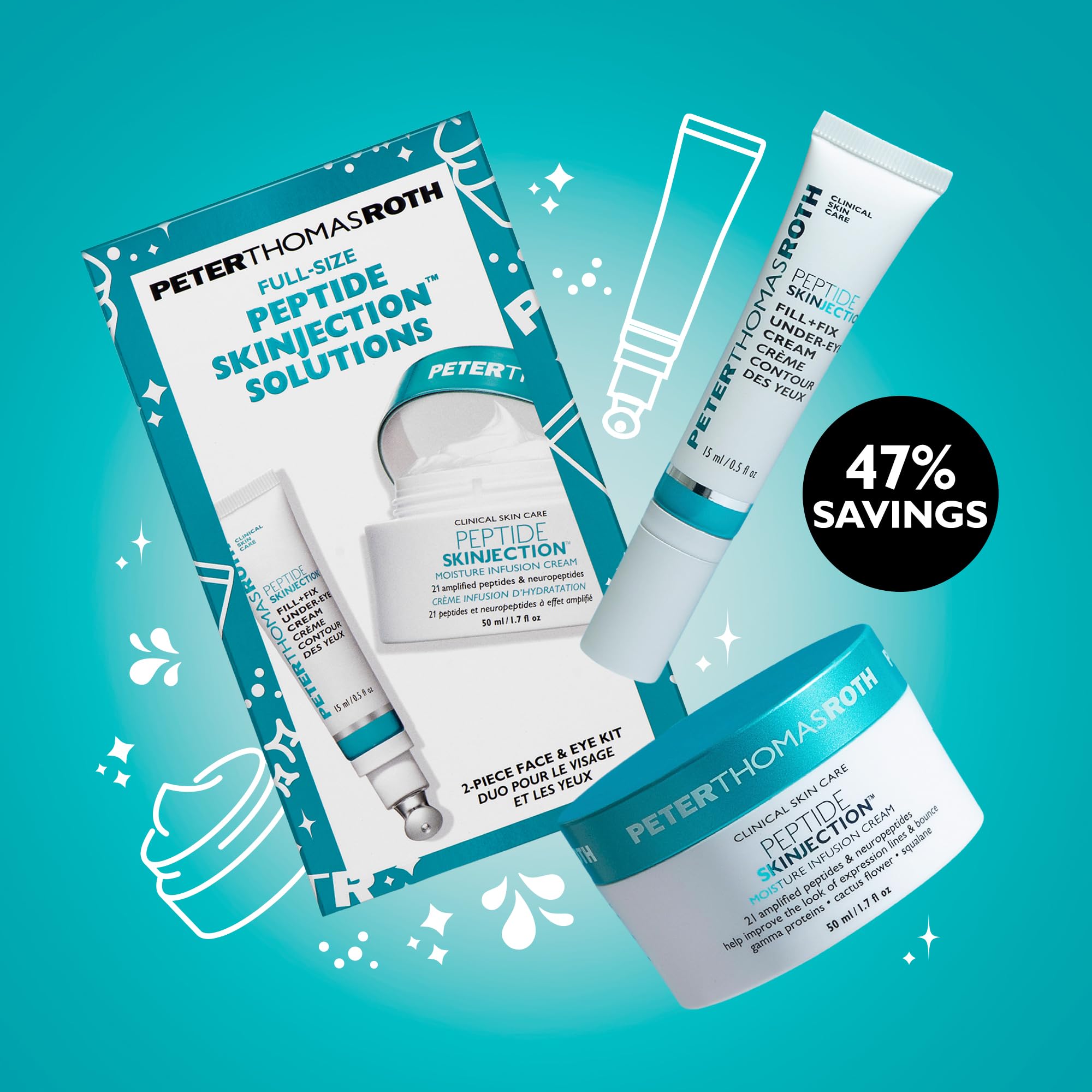 Peter Thomas Roth under-eye cream tube close-up highlighting precision applicator and lightweight feel