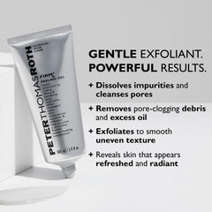 Peter Thomas Roth in-hand massage demo showing rolling action removes debris effectively