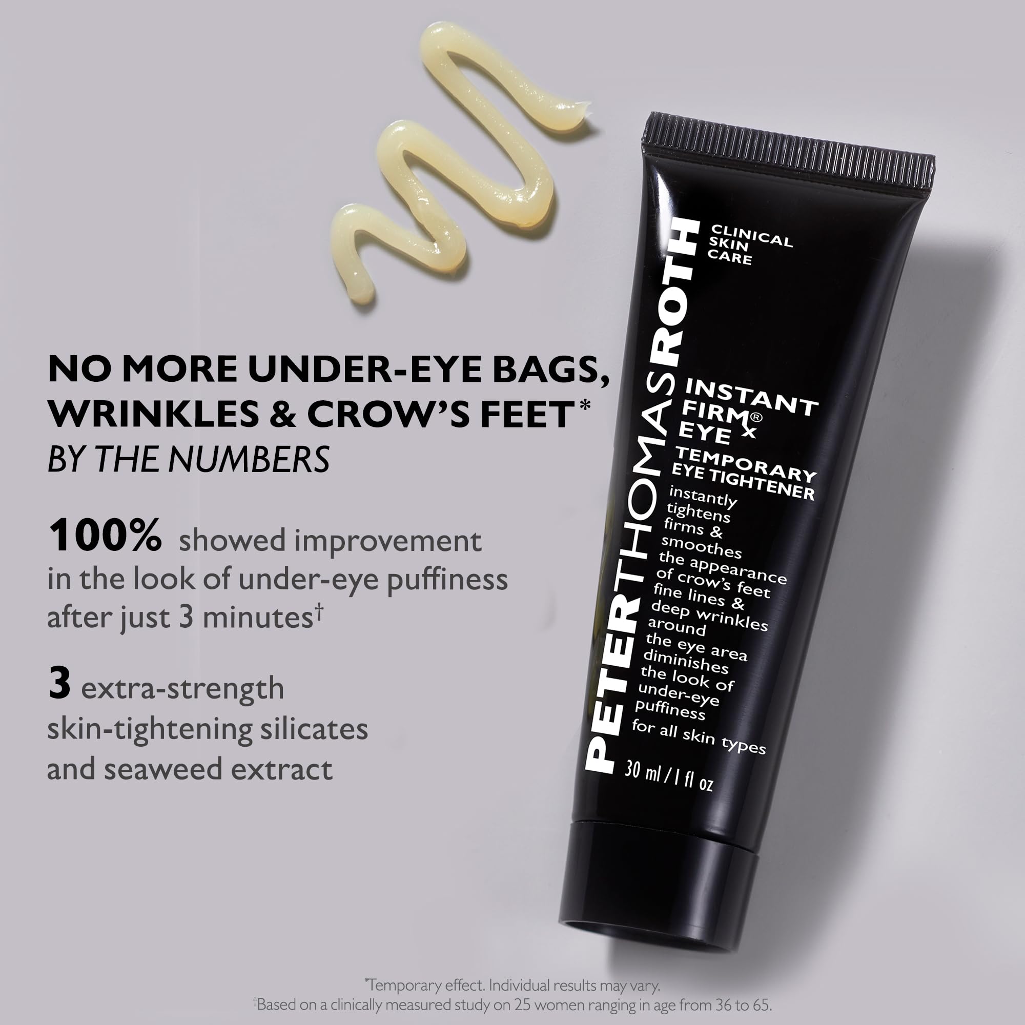 peter thomas roth ingredients label close-up highlighting glycerin and firming agents
