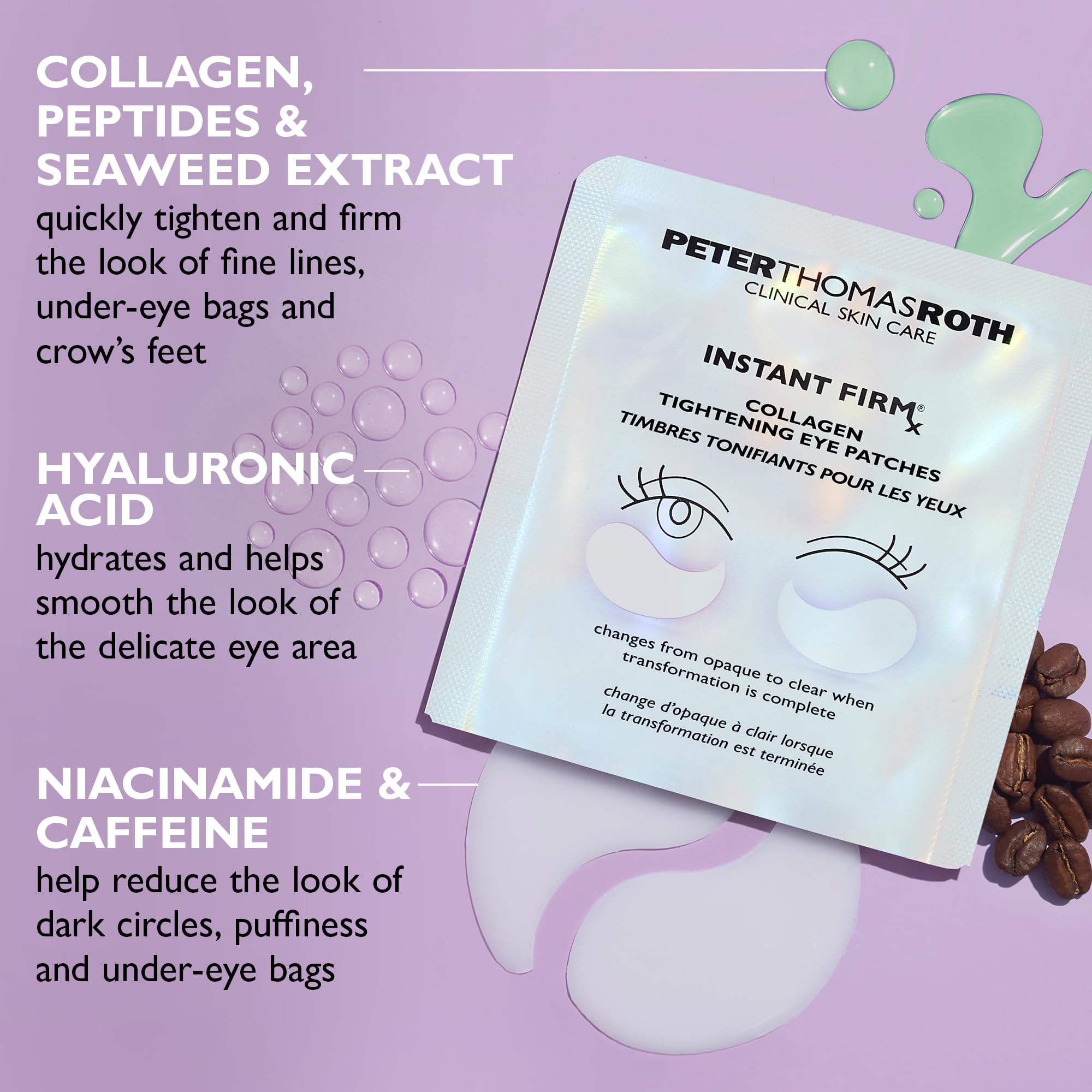 Peter Thomas Roth ingredient display with peptides and seaweed extract benefits