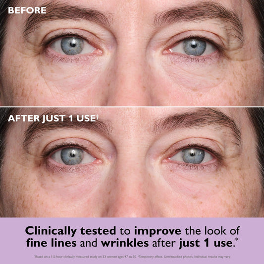 Peter Thomas Roth close-up of a single gel eye patch on applicator for precision