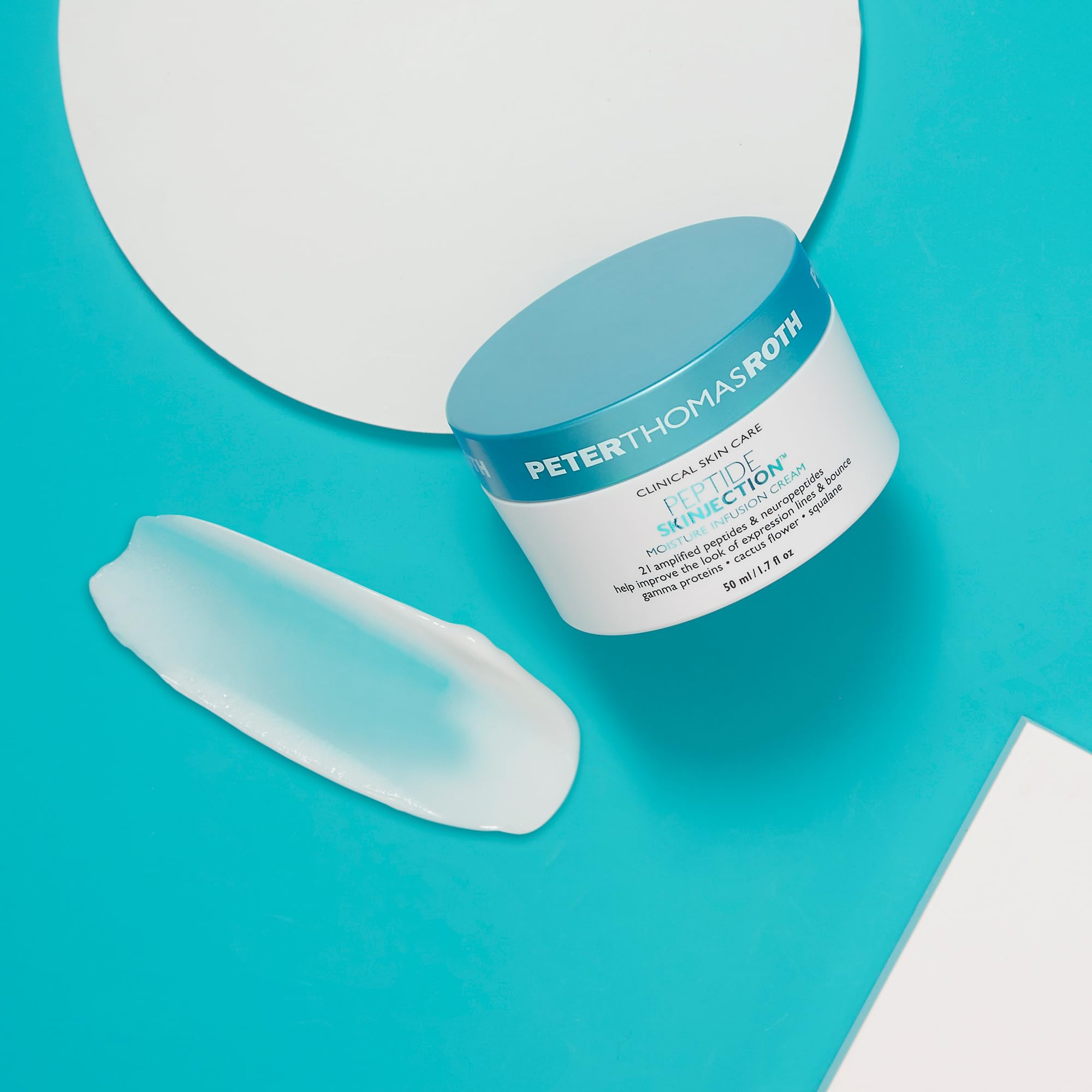 Peter Thomas Roth close-up of cream texture illustrating hydrating finish