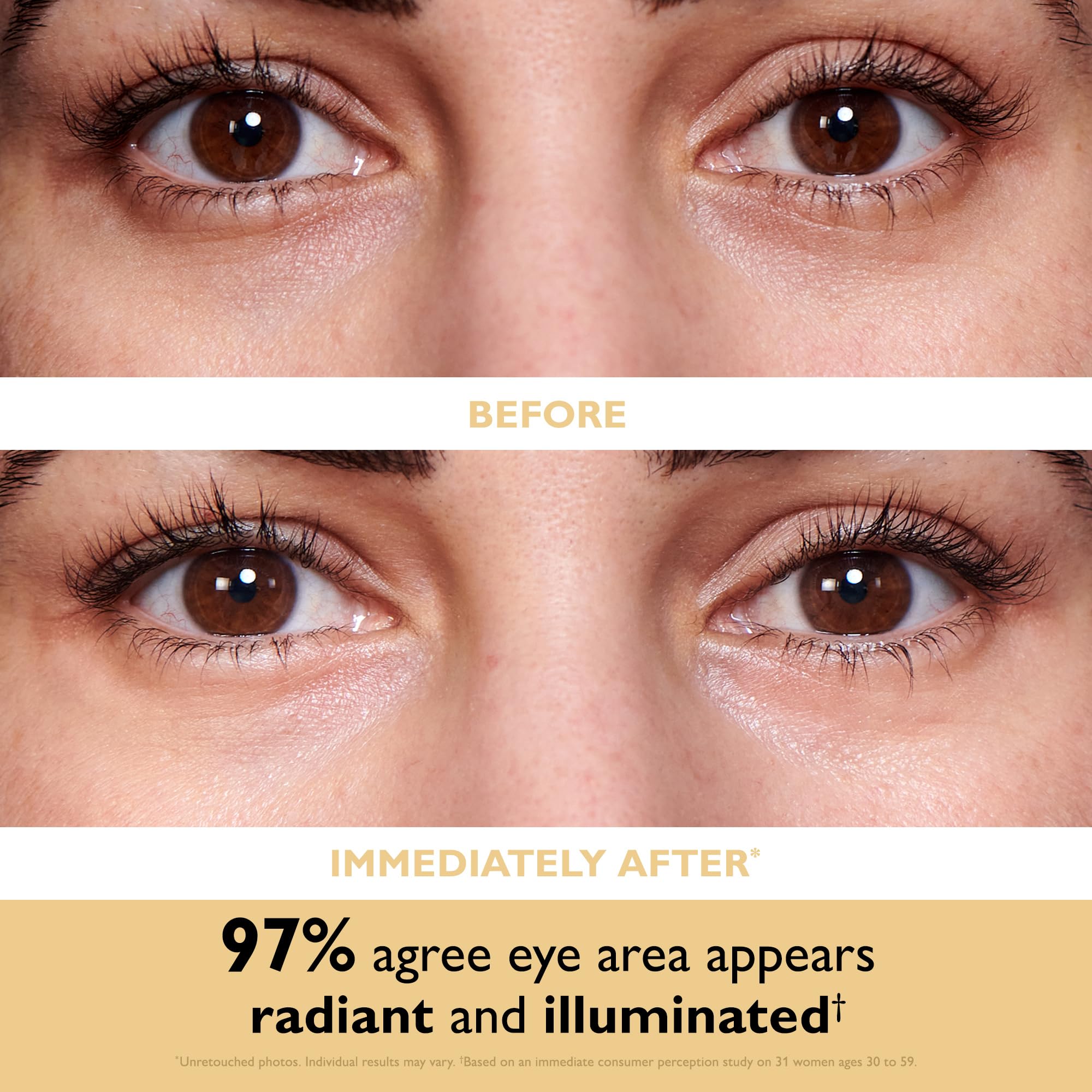 Peter Thomas Roth close-up of gold hydrogel eye patches showing smooth texture and luxury