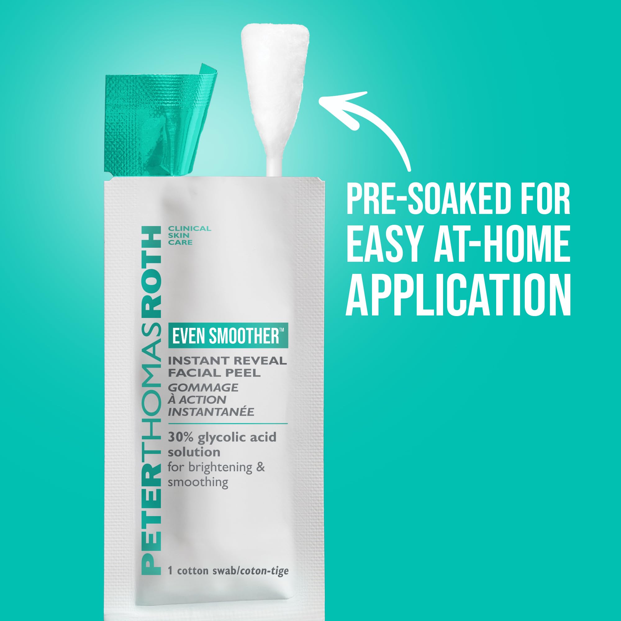 Peter Thomas Roth swab in hand displaying size and controlled use