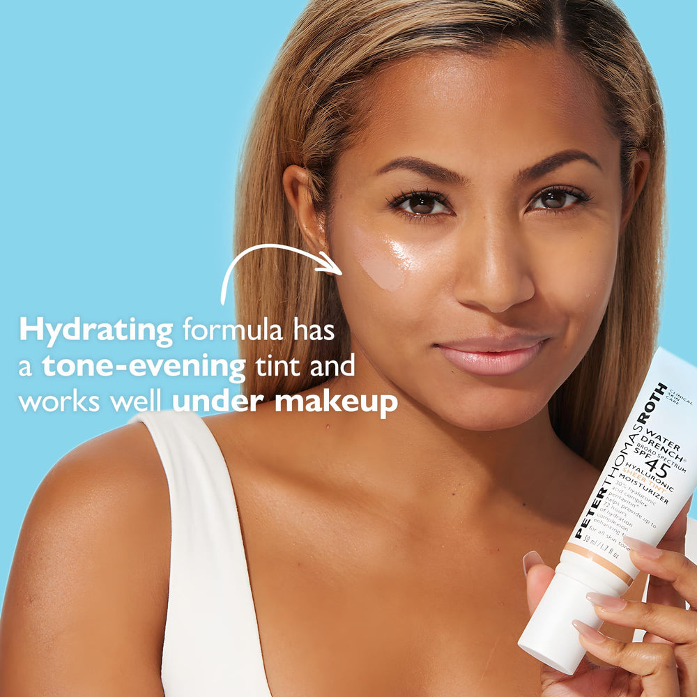 Peter Thomas Roth applying product on hand demonstrating blendable tint benefit