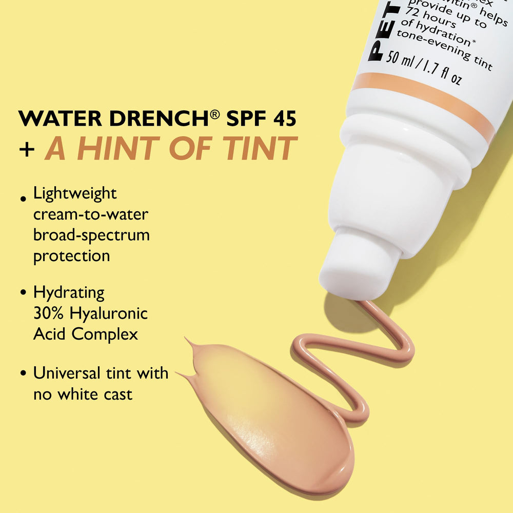 Peter Thomas Roth before and after showing evened tone and dewy finish benefit