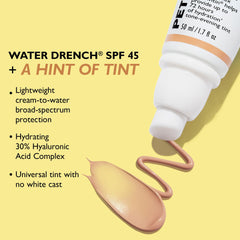 Peter Thomas Roth before and after showing evened tone and dewy finish benefit