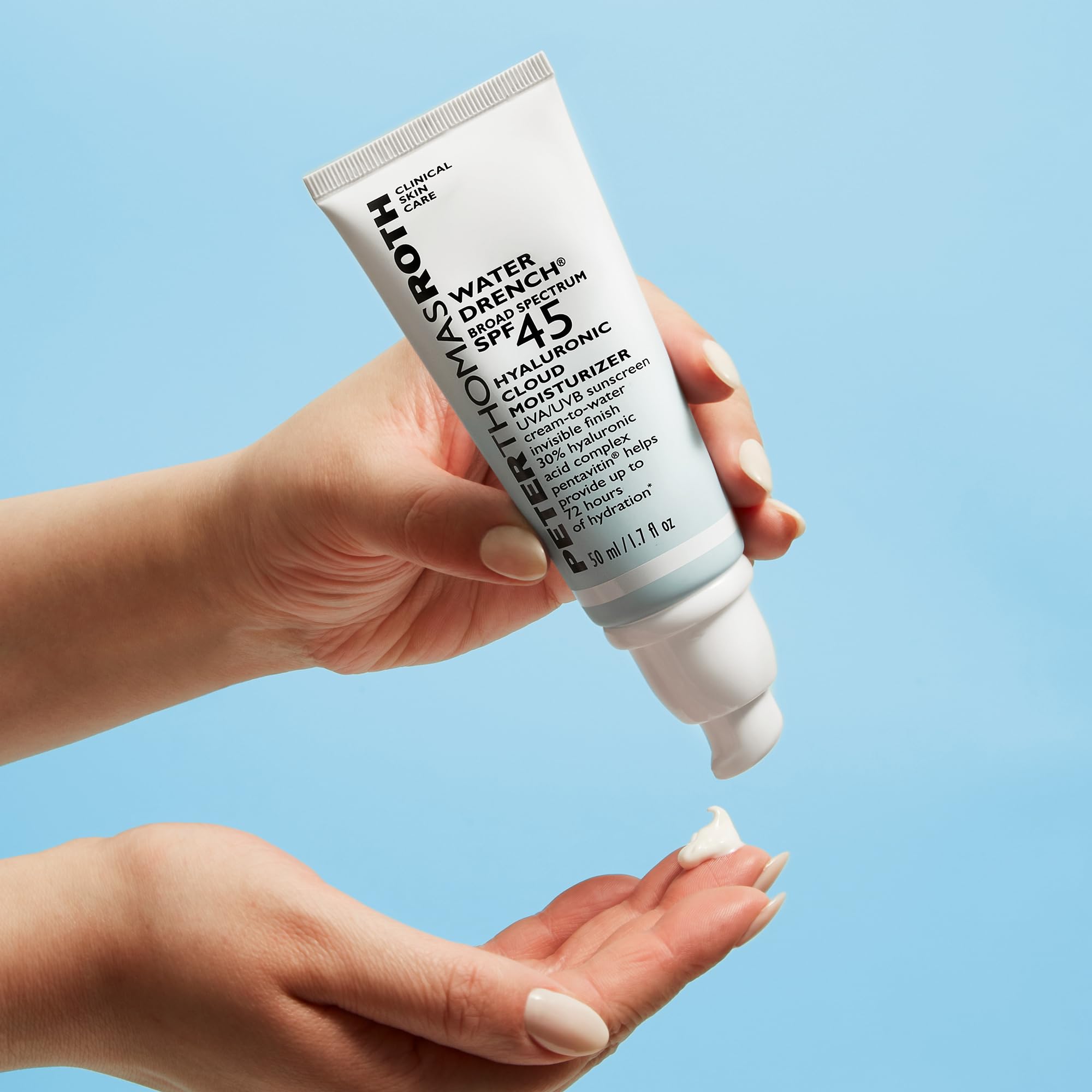 Peter Thomas Roth lifestyle outdoor use showing sun protection and hydrated skin
