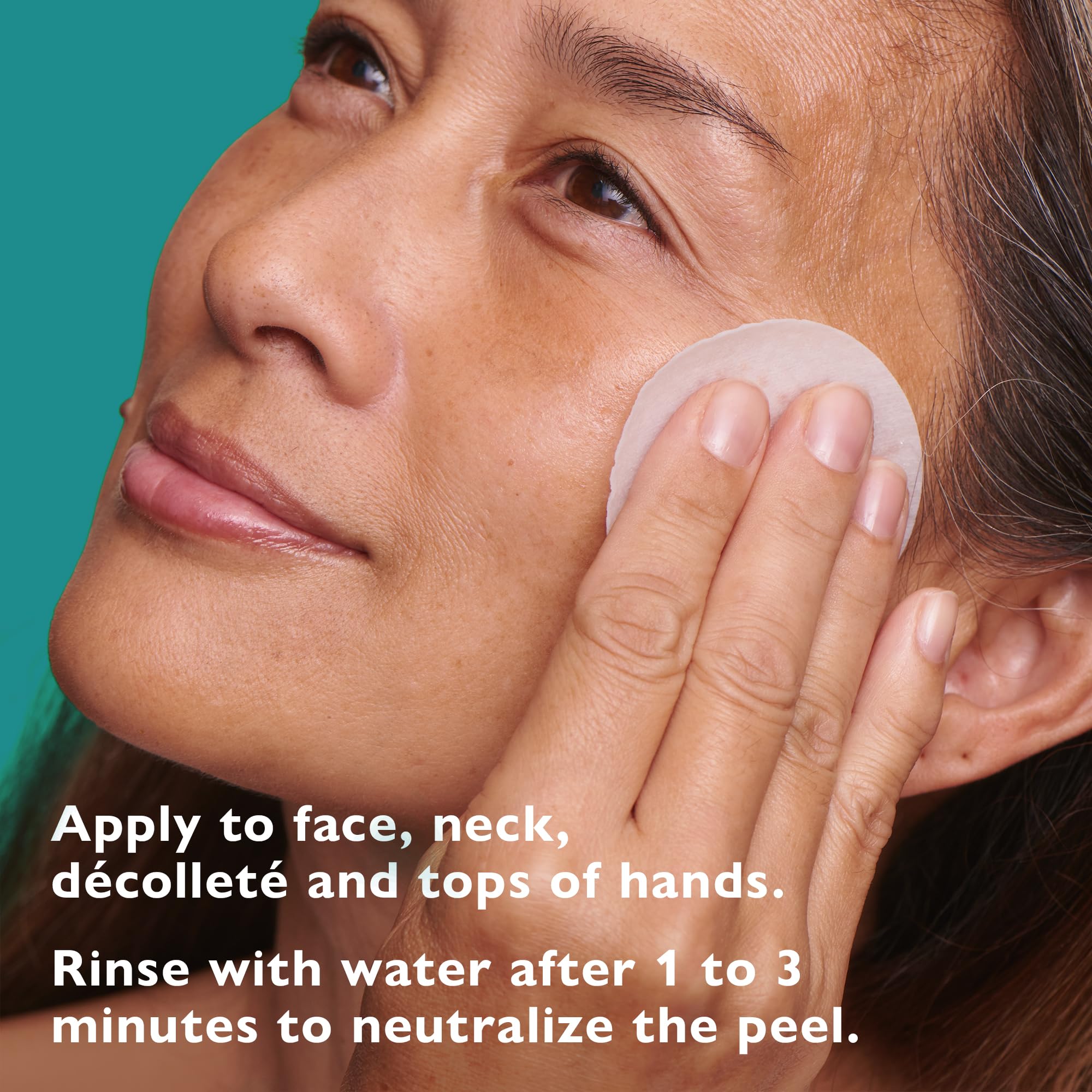 Peter Thomas Roth pad on finger ready to apply for gentle resurfacing