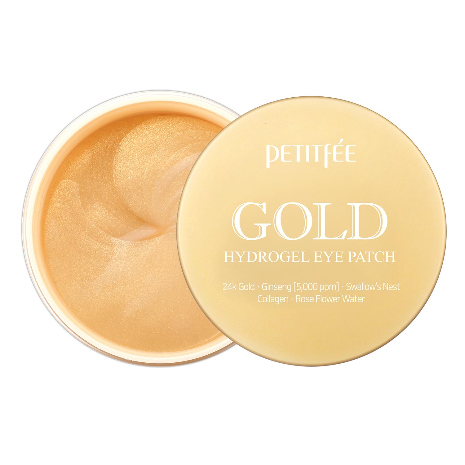 Petitfee front packaging showing gold hydrogel patch benefits