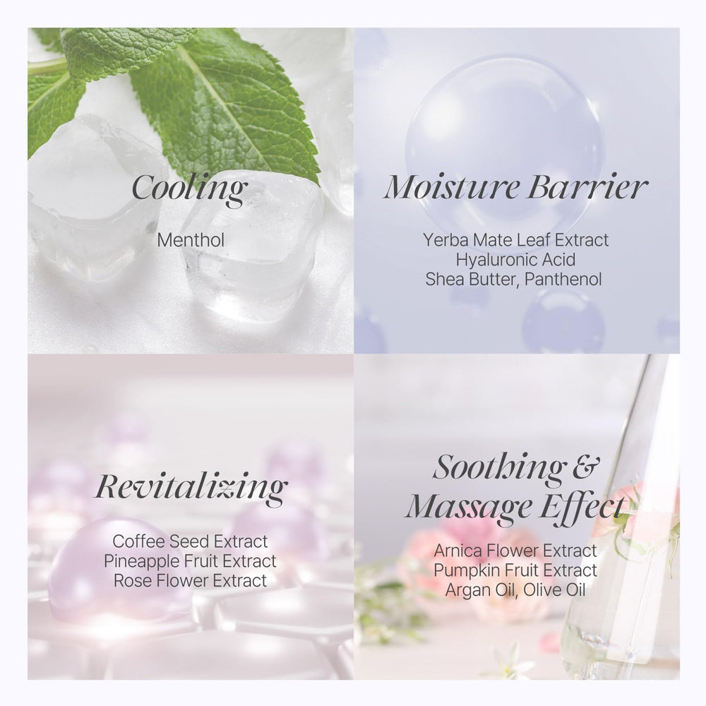 Petitfee koelf applied to legs demonstrating soothing coverage