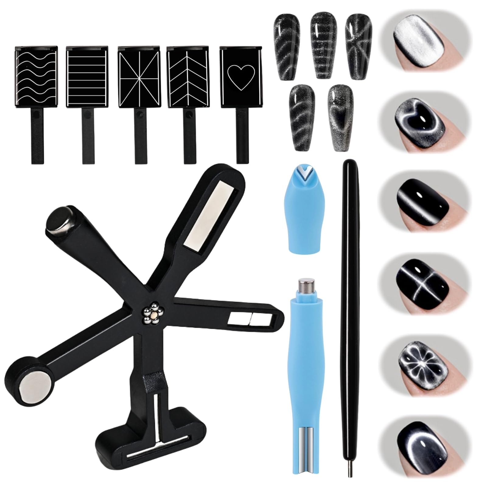 Pewosrid front packaging showing complete black magnet kit and convenience