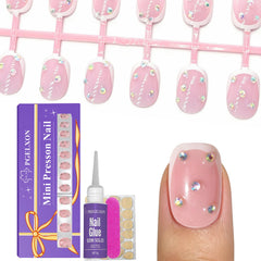 PGELXON front packaging showing 24-piece kids nail kit and gift box benefit