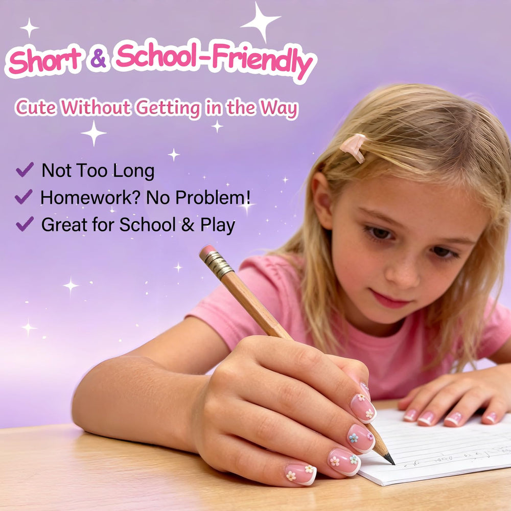 PGELXON nails applied on child hands in lifestyle scene showcasing polished result