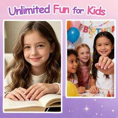 PGELXON kids at a sleepover wearing nails to enhance party look