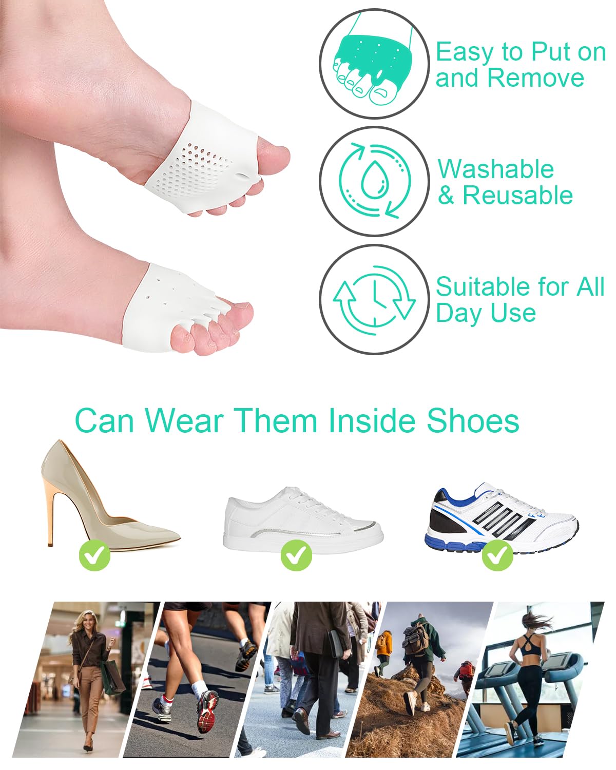 PGRODE lifestyle photo of person wearing spacers for all-day comfort
