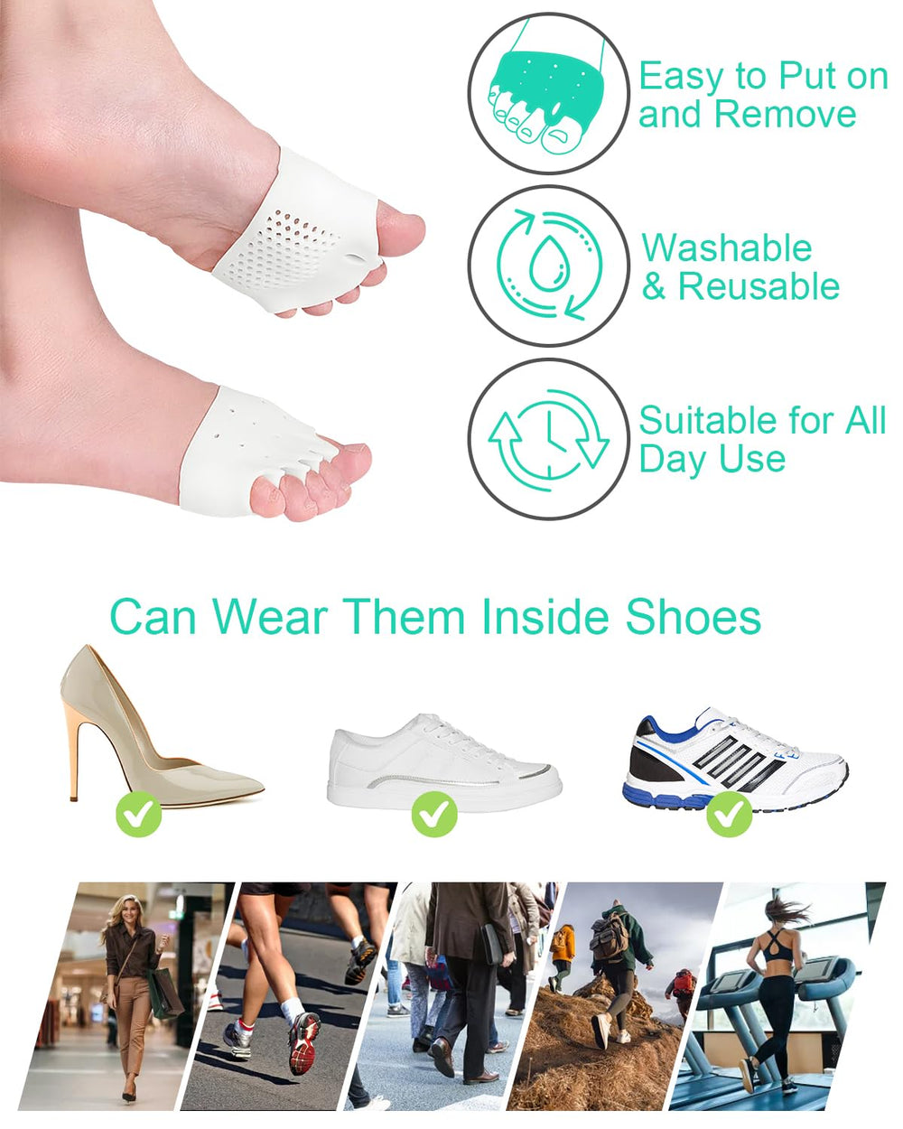PGRODE lifestyle photo of person wearing spacers for all-day comfort