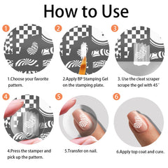 PH PandaHall French-tip stencils on model nails for polished results