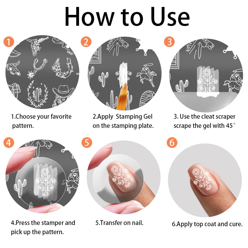 PH PandaHall finished western-themed manicure in a lifestyle setting for inspiration