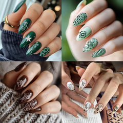PH PandaHall sample press-on nails decorated with cowboy boot and hat decals