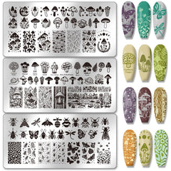 PH PandaHall plate front view showing mushroom and insect patterns for versatile designs