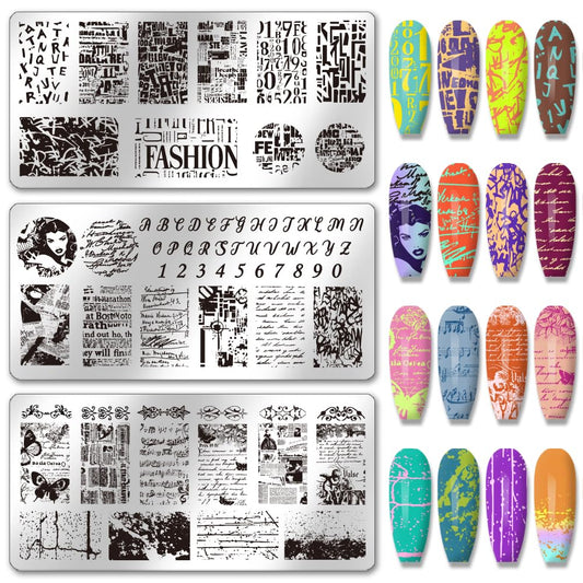 PH PandaHall front packaging showing three stamping plates and labels for easy selection
