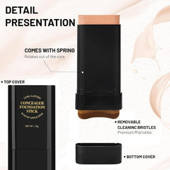 Phanund brush closeup showing soft M-shaped bristles for precise feathering and contouring