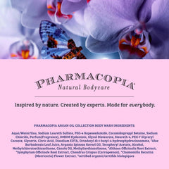 Pharmacopia being poured into bathtub creating bubbles and gentle cleansing benefit