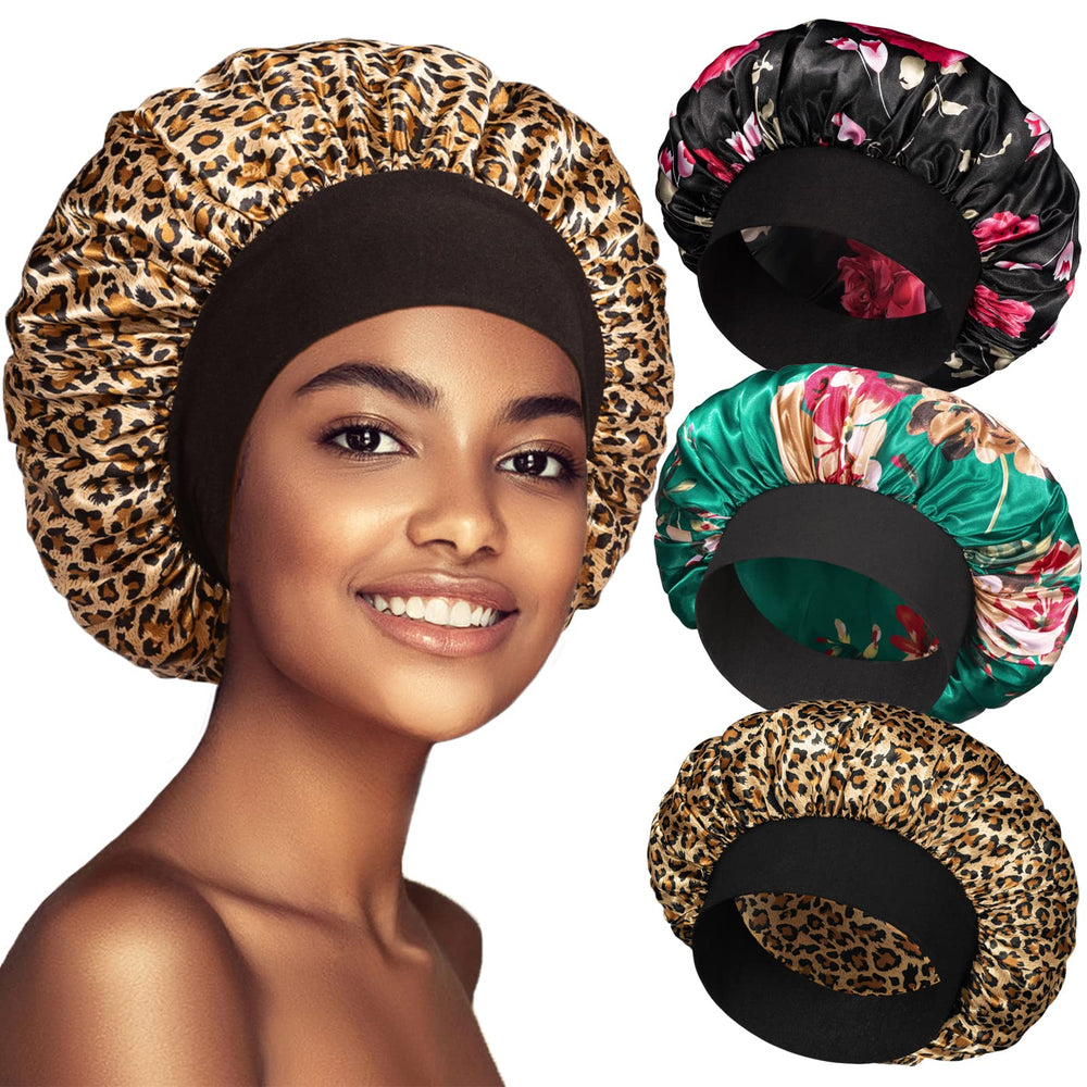 PHILIGHTS three-pack satin bonnets front view showing colors and neat packaging benefit protection