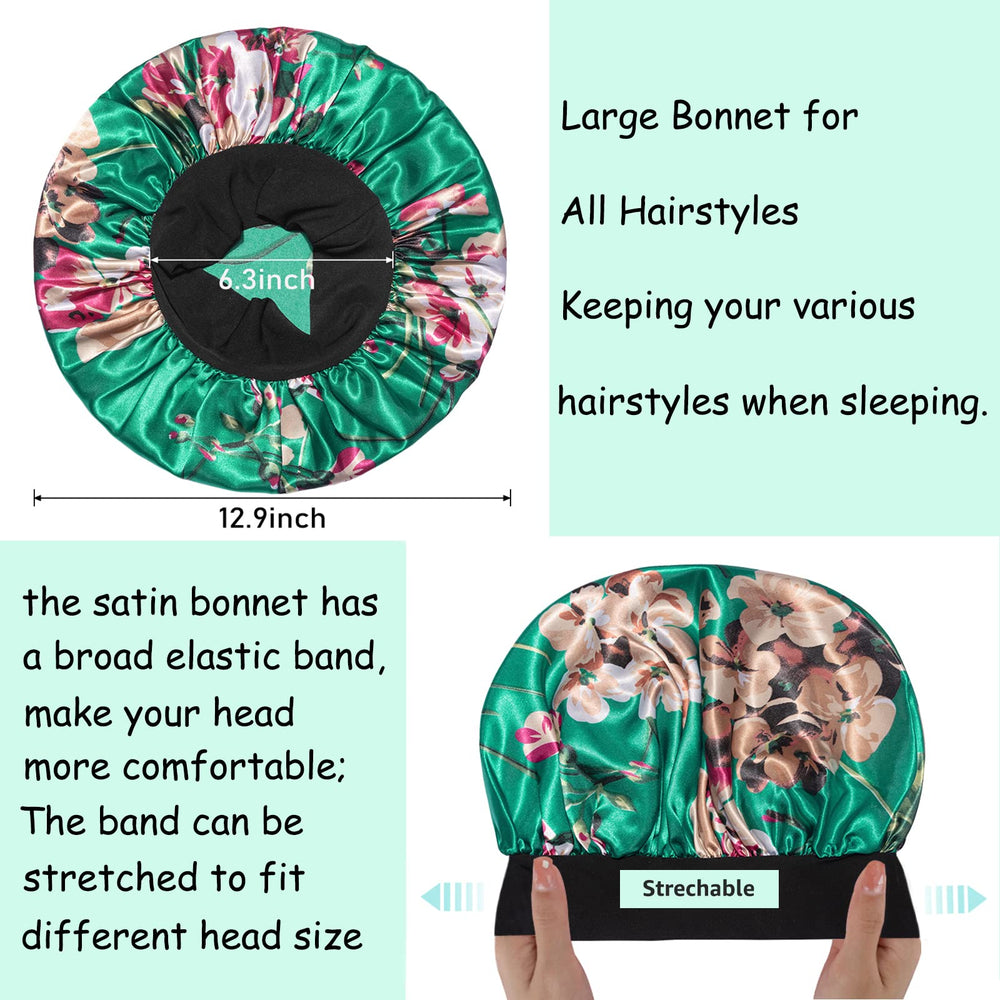 PHILIGHTS bonnet on model with curly hair preserving curl definition overnight benefit