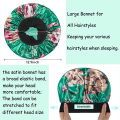 PHILIGHTS bonnet on model with curly hair preserving curl definition overnight benefit