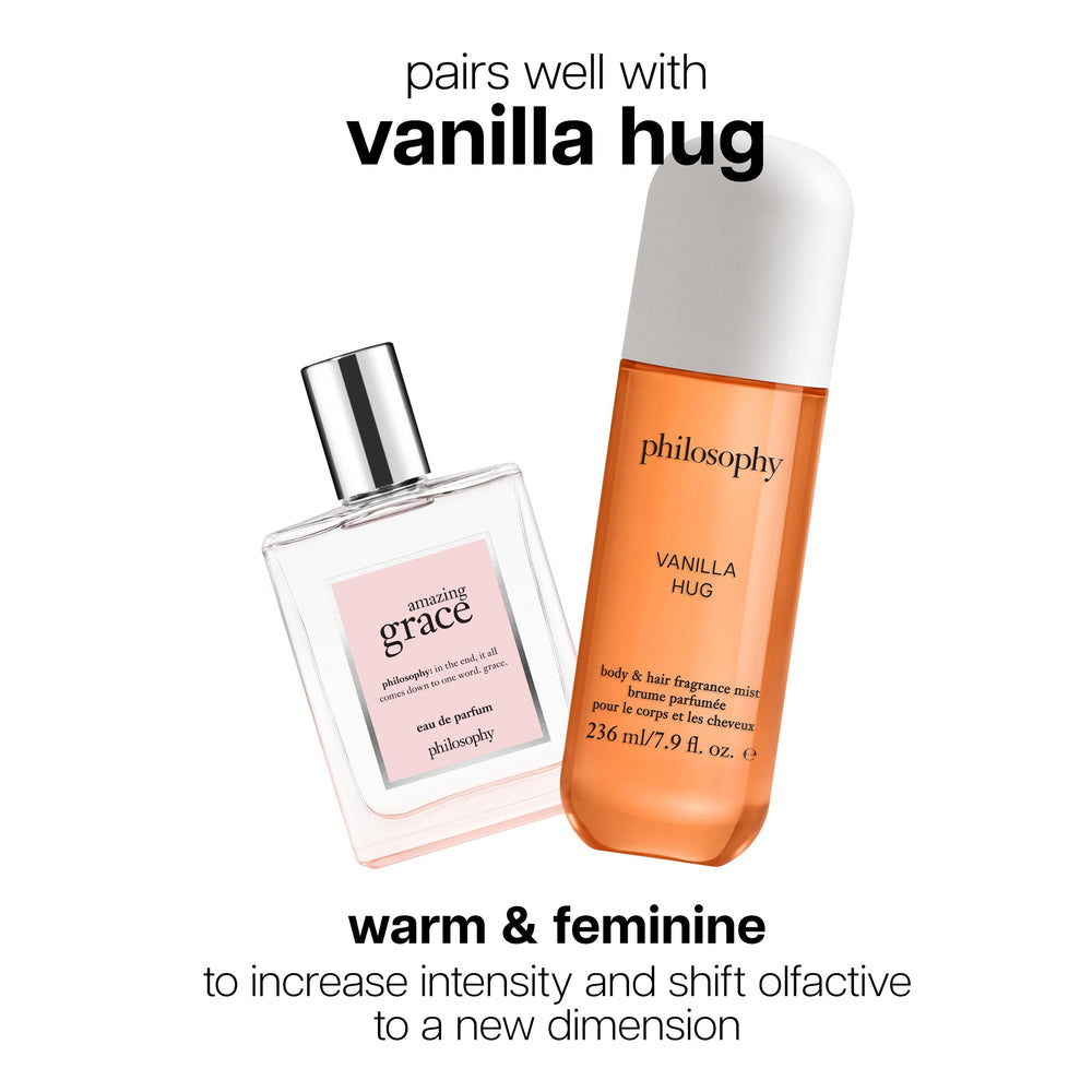 philosophy bottle on vanity styled with minimal decor for everyday luxury
