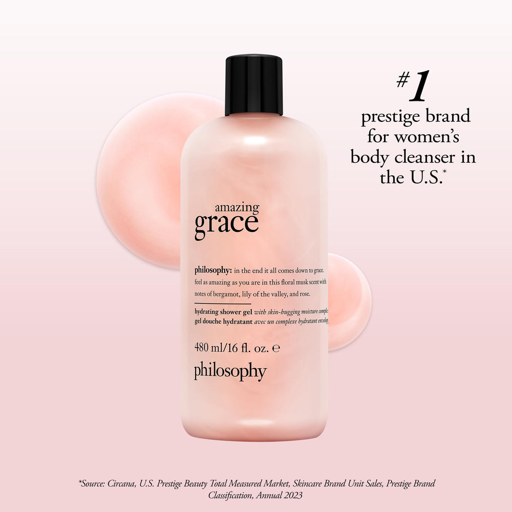 philosophy amazing grace pump closeup highlighting easy-dispense benefit
