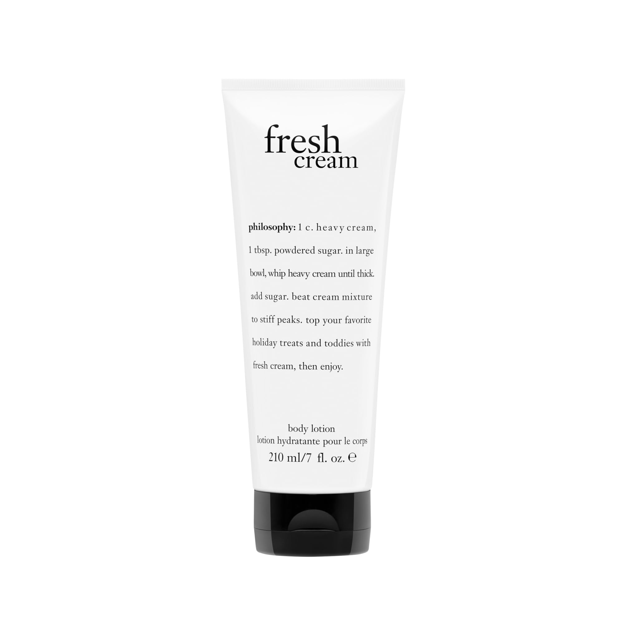 philosophy front bottle showing label and size, presents clear product identity and benefit