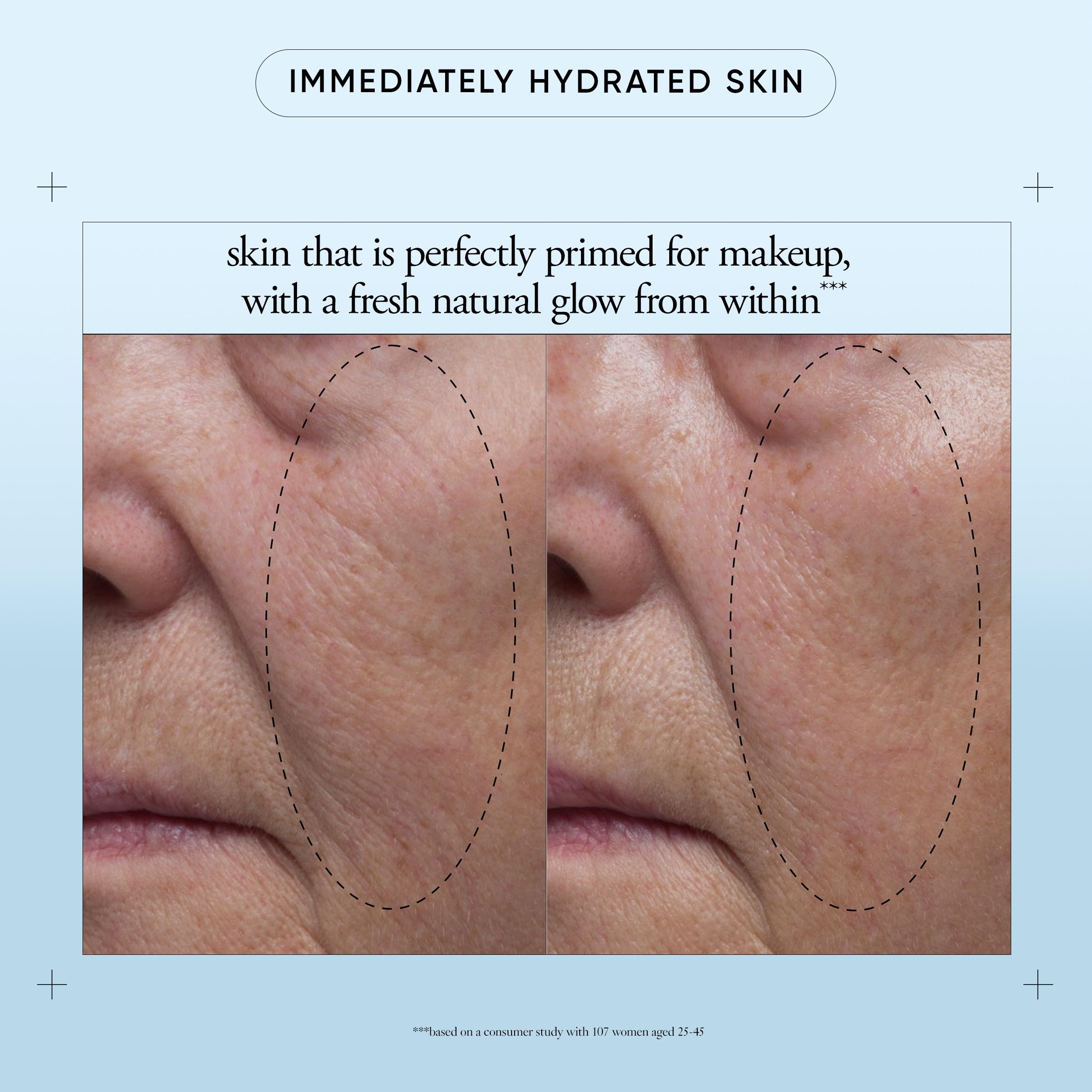 philosophy cream dollop on hand demonstrating cooling hydration and smooth finish
