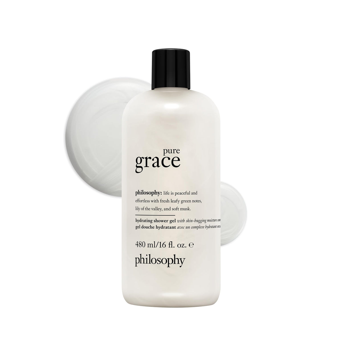 philosophy front bottle showing clean design and hydration benefits