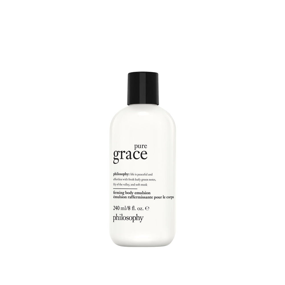 philosophy pure grace front bottle product shot showing clean packaging and hydration benefit