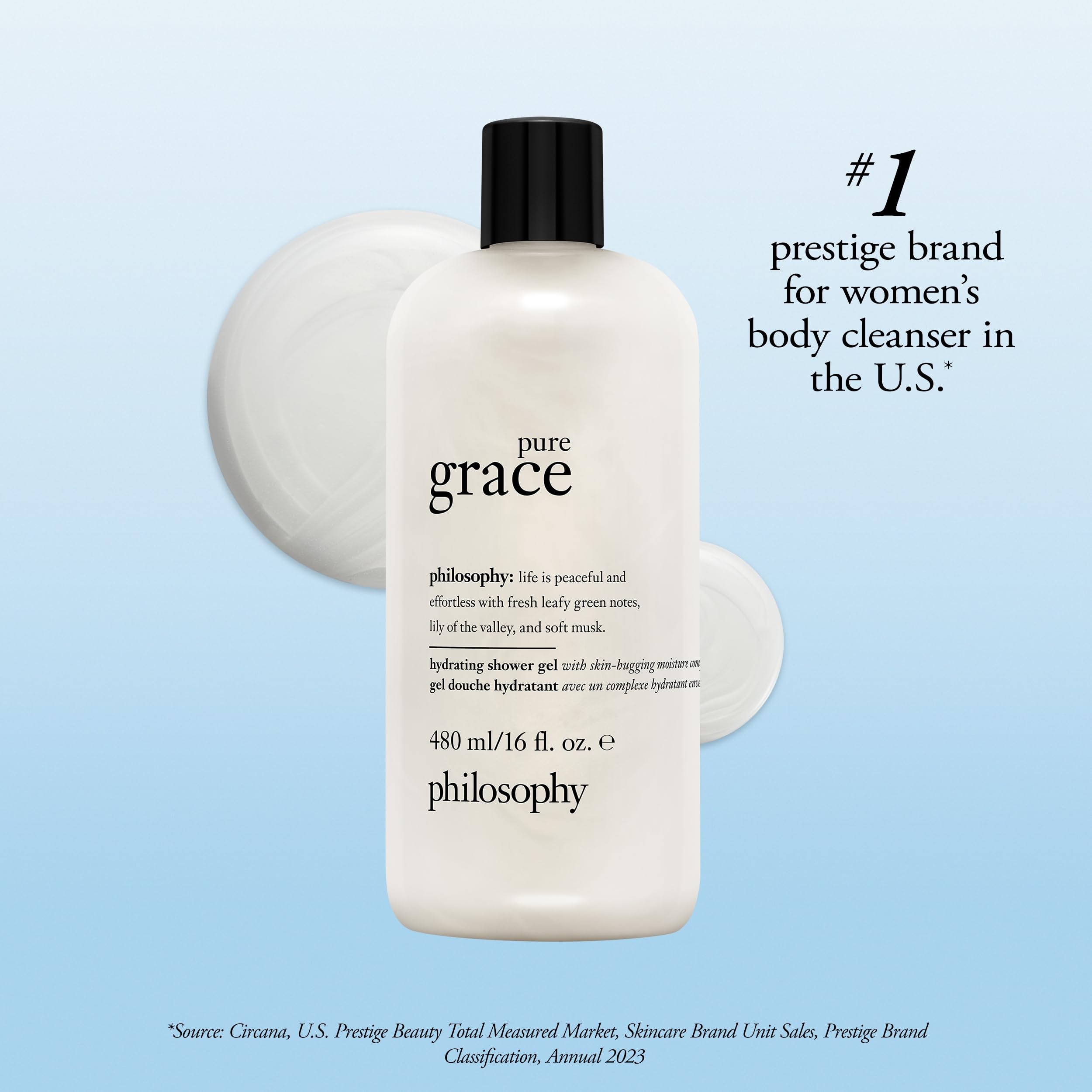 philosophy lather on skin demonstrating gentle cleansing and comfort