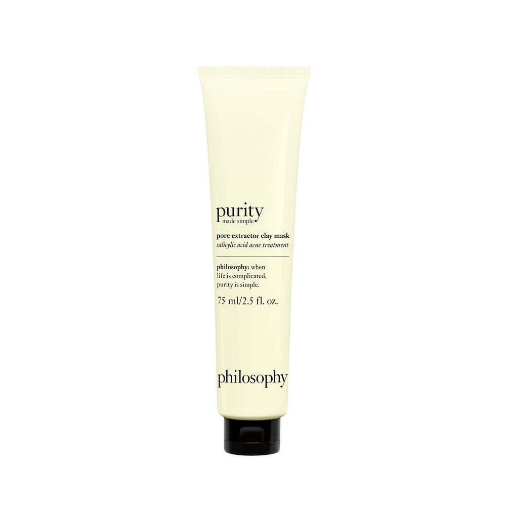 philosophy front tube showing product branding and clear label benefit
