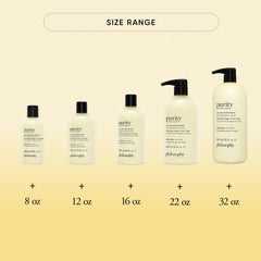 philosophy purity packaging flatlay showing product presentation and gift-ready benefit