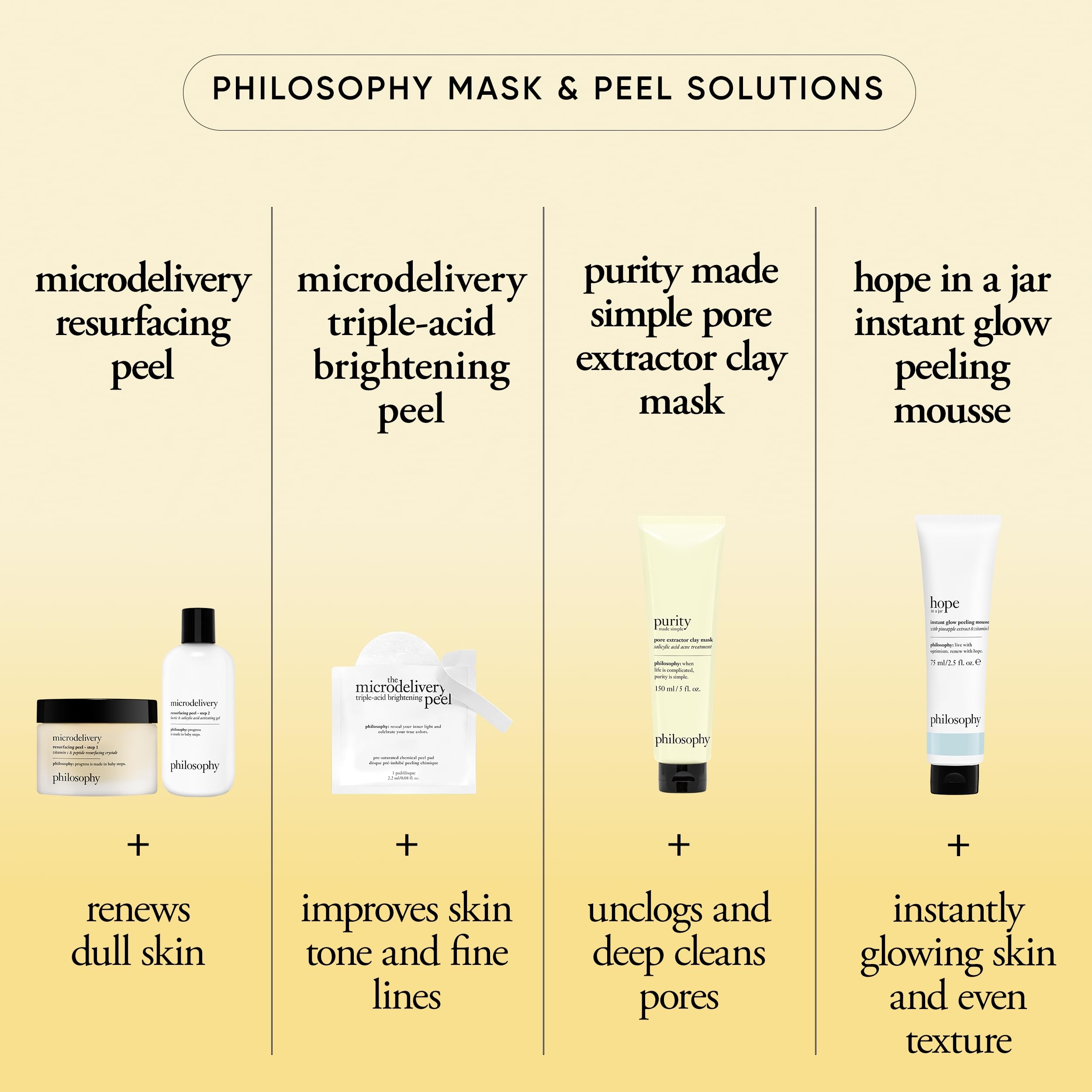 philosophy tube in hand showing 2.5 fl oz scale and travel convenience