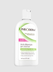Phisoderm cleanser in hand demonstrating easy dispensing and control