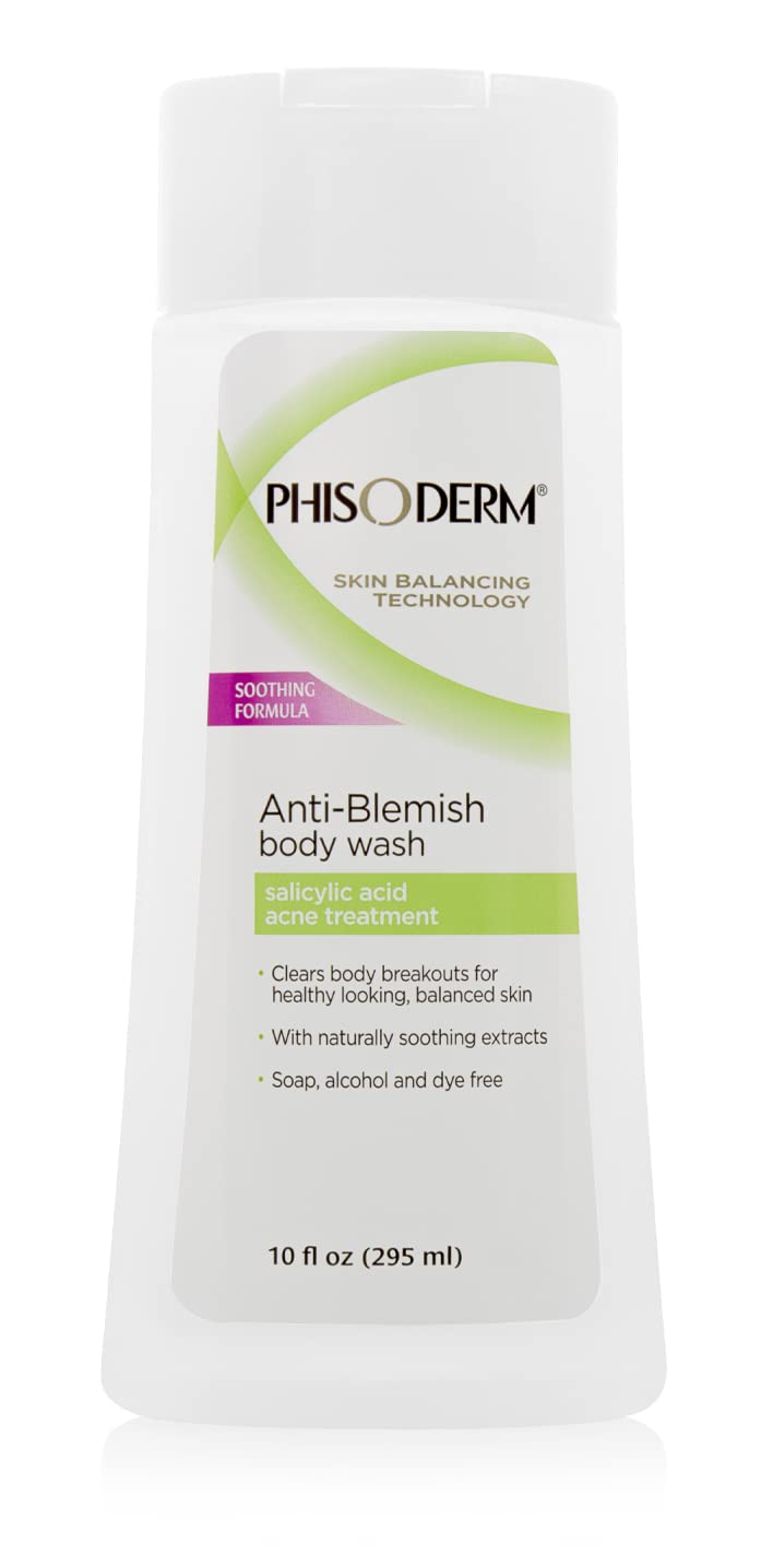 pHisoderm front bottle showing clean design and acne-fighting benefit