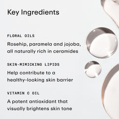 PHLUR oil texture close-up on skin demonstrating quick absorption and glow
